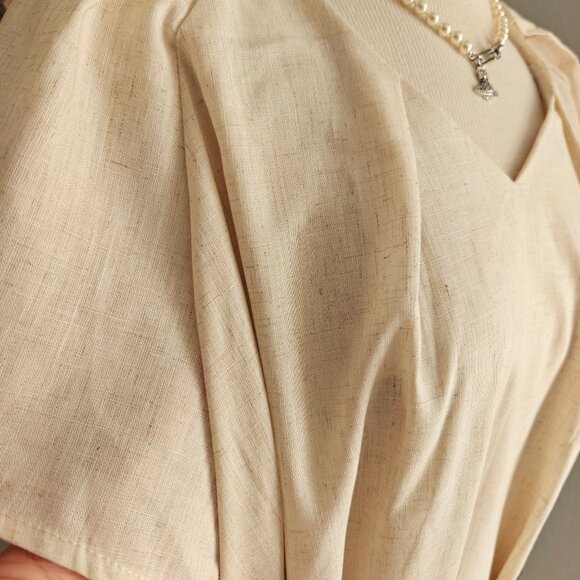 NWT Oversized Linen Blend Maxi Dress - Picture 5 of 8